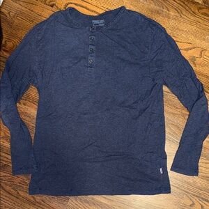 Men's Navy Blue Long Sleeve Patagonia  Henley Shirt